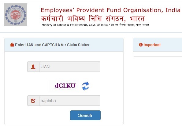 How to check PF claim status online