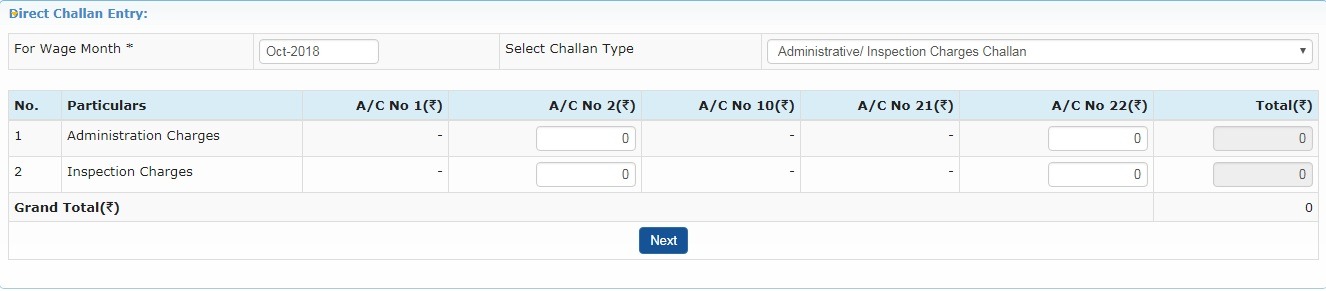 how to generate pf challan