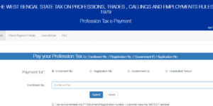 Professional tax in West Bengal 2018-19
