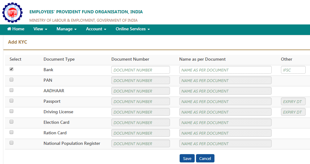 How To Change / Update Approved Bank Account (Under KYC) On The UAN Portal