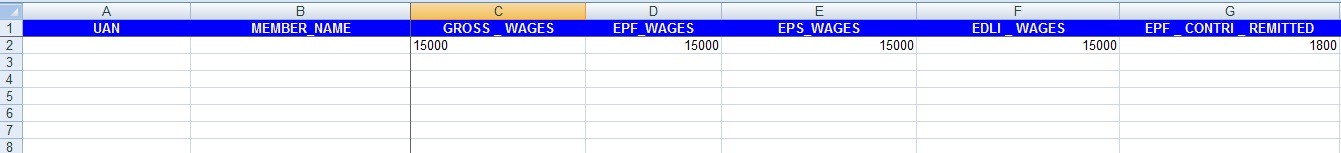 Formát souboru EPF ECR v aplikaci Excel ke stažení
