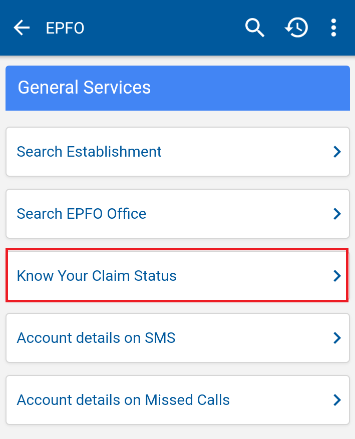 How to check PF claim status in Umang App