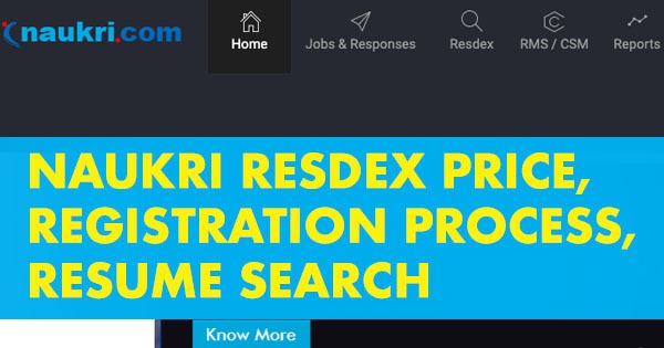 Naukri Resdex Price & Registration Process for Employers