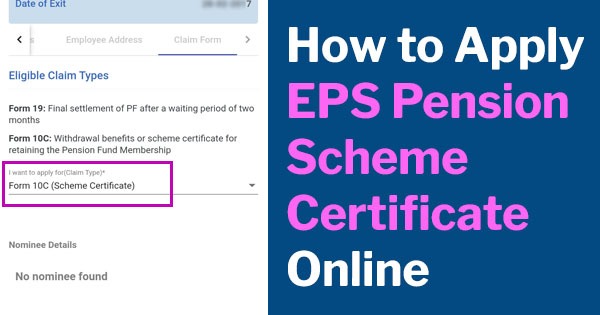How to apply EPS pension scheme certificate online