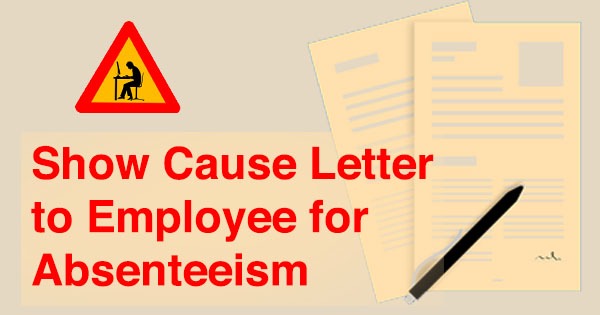 show cause letter to employer