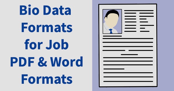 bio data formats for job pdf and word formats