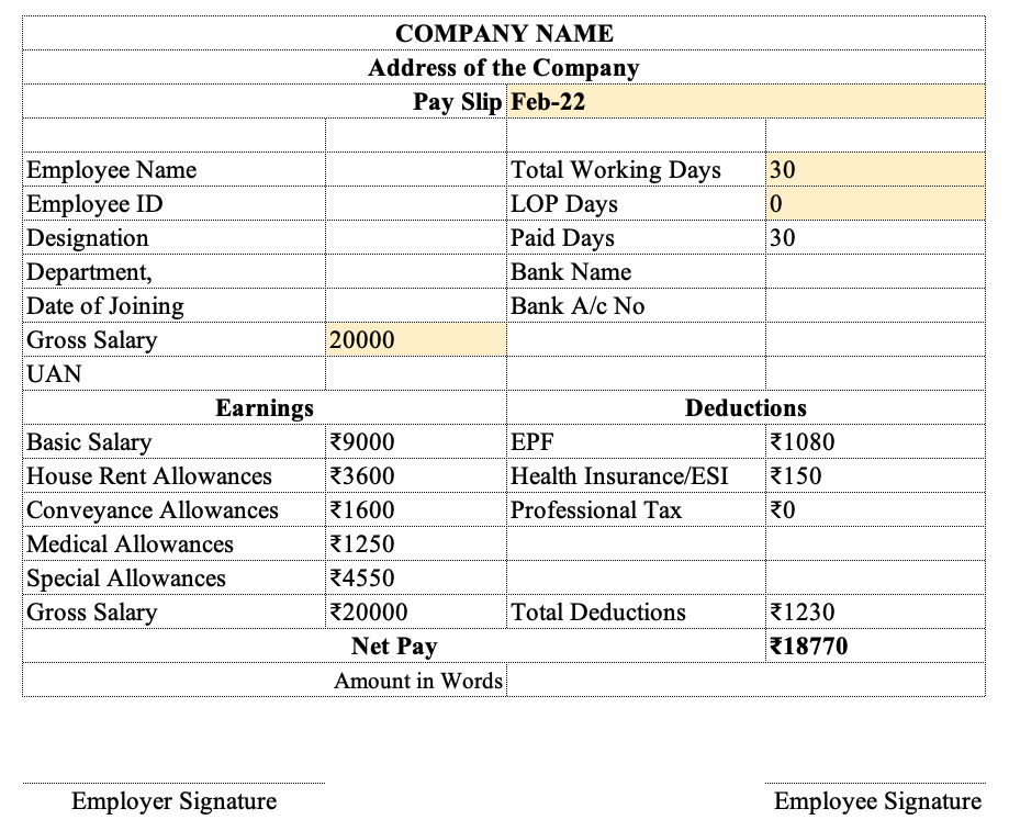 pin Thank you for your help prison Simple Salary Slip Formats in Excel | Word | PDF Download