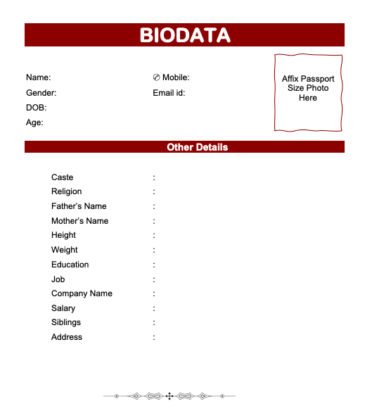 latest biodata format in doc for indian boy and girl