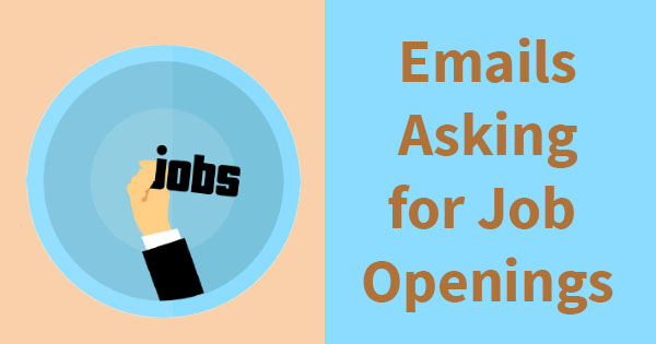 email asking for job openings sample