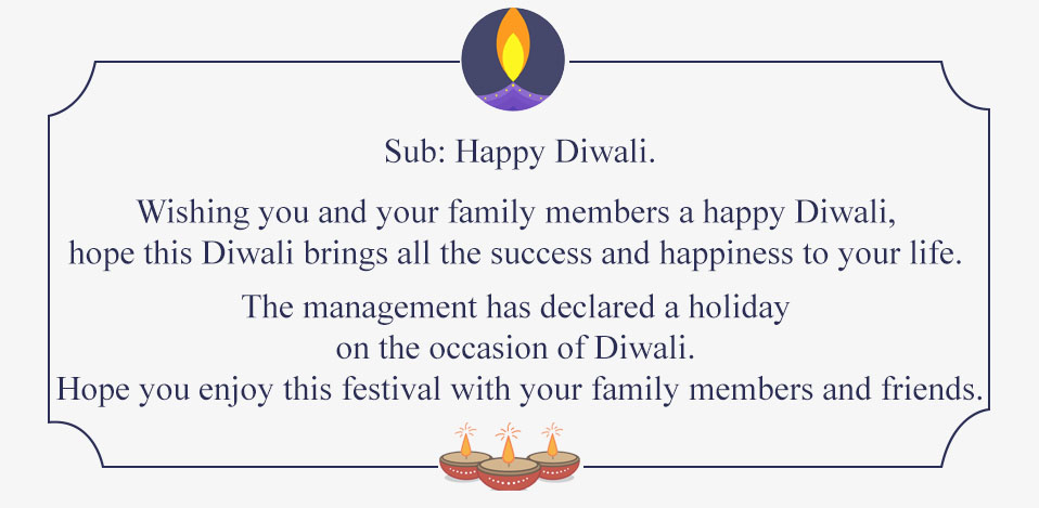 Happy Diwali Email Format 1
