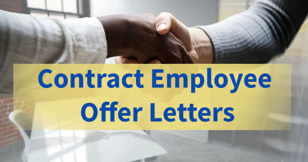 Contract employee offer letter samples