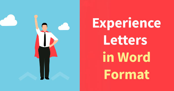 Job Experience Letters in Word Format