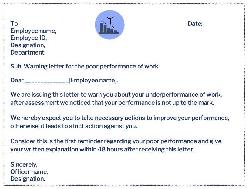 First warning letter to employee for poor performance