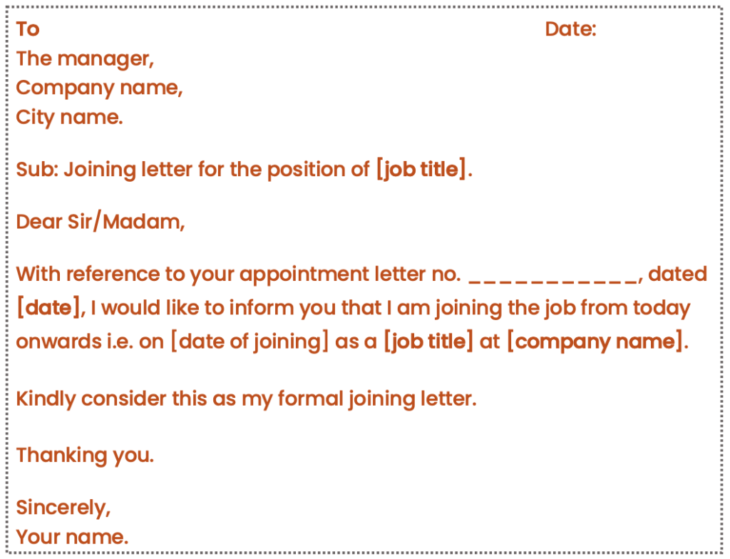 how to write joining report after medical leave