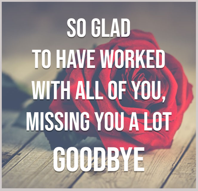 Good bye msgs