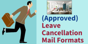 Approved leave cancellation mail to manager