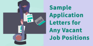 Application letter formats for vacant job positions