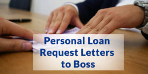 Personal loan request letter to boss in Word format
