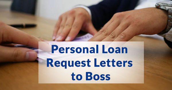 Personal loan request letter to boss in Word format