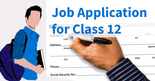Job application for class 12 examples