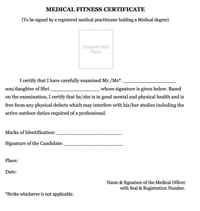 Medical fitness certificate format 2 download word and pdf