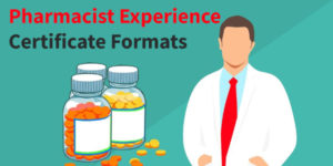 Pharmacist experience certificate formats