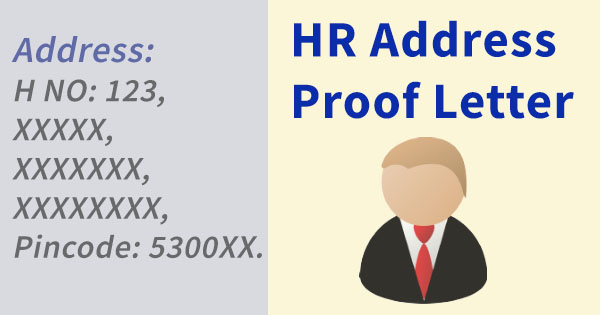 HR address proof letters download in Word format