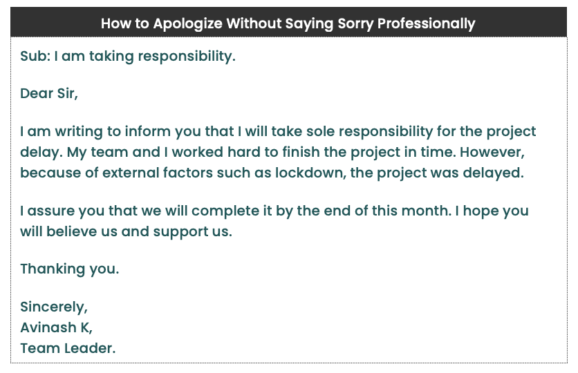 How to apologize without saying sorry professionally