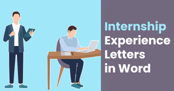 Internship experience letters in Word