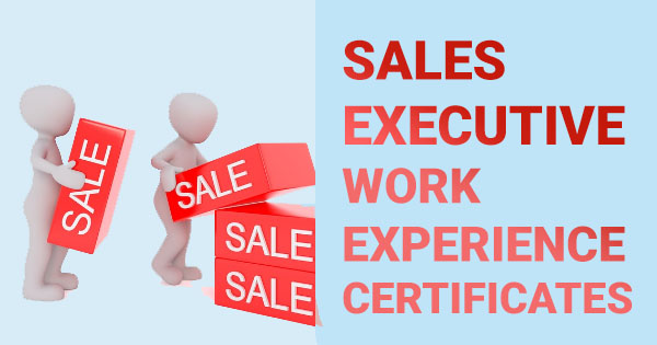 Sales executive work experience certificates in Word format