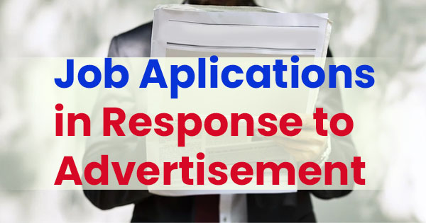 Job applications in response to advertisement